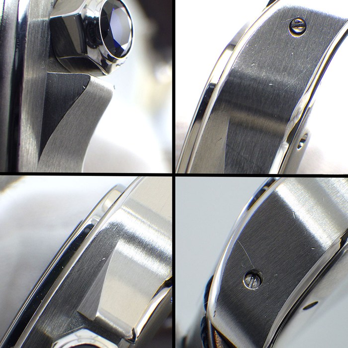 カルティエ Cartier 腕時計 サントス100 MM W20106X8 スクエア シルバー文字盤 SS ブラック アリゲーターレザーベルト 自動巻き 【中古】
