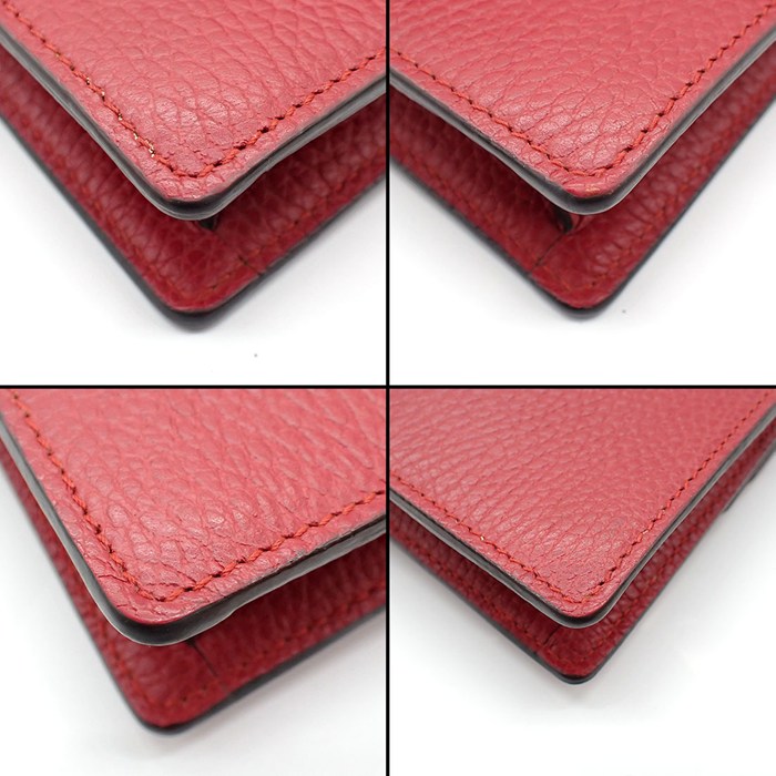 グッチ GUCCI ショルダーバッグ/ハンドバッグ ディオニュソス ミニバッグ 476432 レッド レザー シルバー金具 【中古】