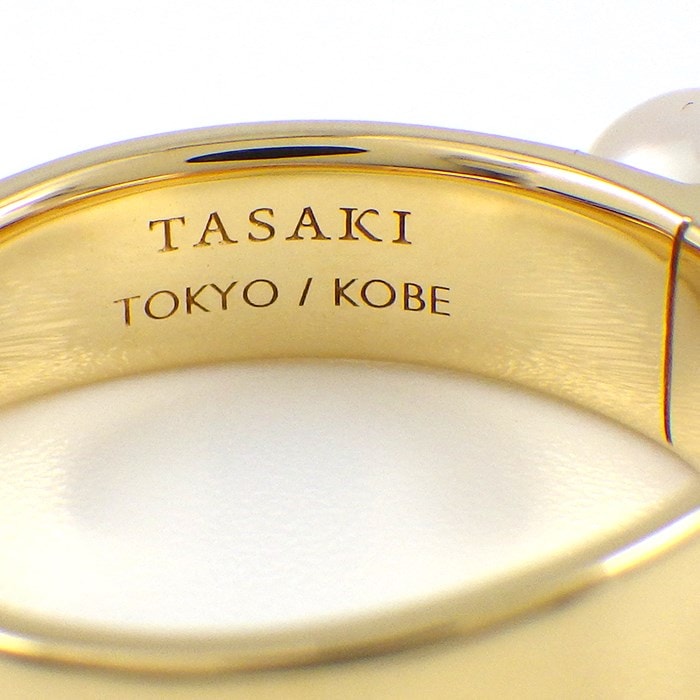 タサキ 田崎真珠 TASAKI リング リファインド リベリオン パール 5.5mm珠 オニキス K18YG 11号 【中古】