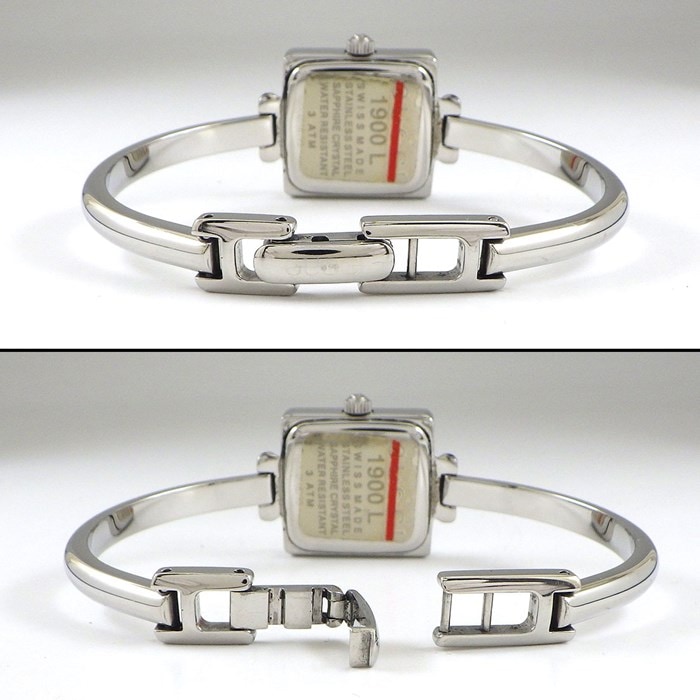 美品 グッチ GUCCI スクエア バングルウォッチ 1900L腕時計 F568 グッチ 腕時計 GUCCI 時計 グッチ時計 グッチ腕時計 1900