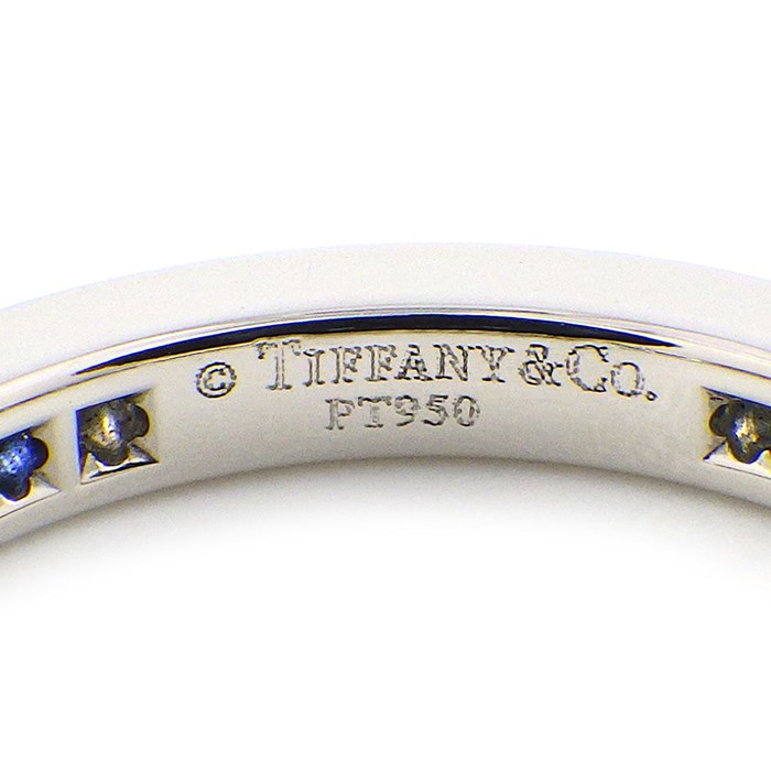 ティファニー Tiffany & Co. リング レガシー フル サークル エタニティ サファイア ダイヤモンド PT950 9号 【中古】