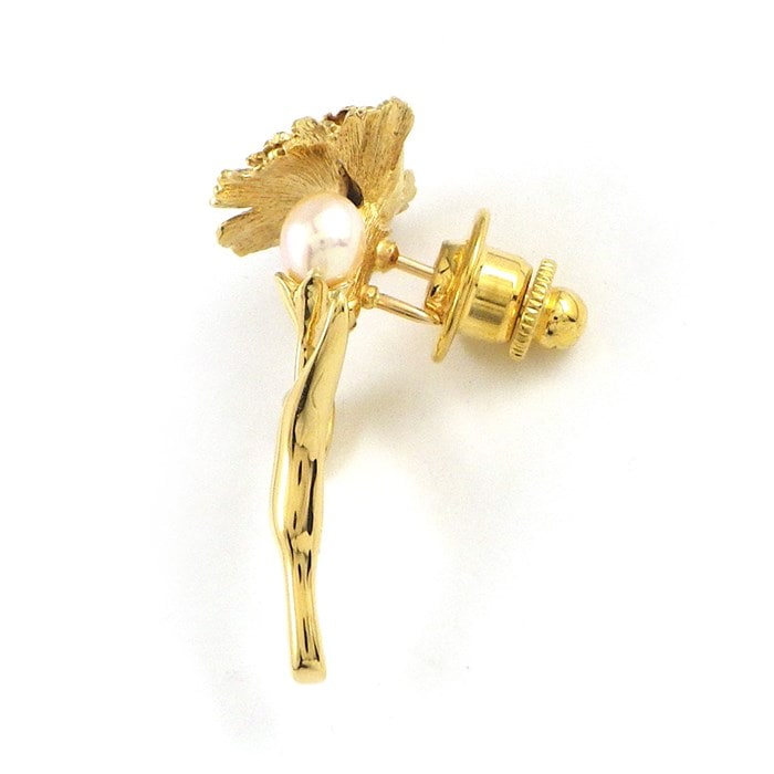 ミキモト MIKIMOTO ピンブローチ カーネーション モチーフ 1ポイント