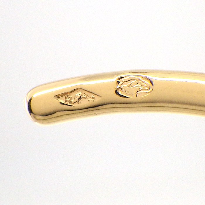 エルメス HERMES ピアス シェーヌダンクル アンシェネ フープ ダイヤモンド 計0.07ct K18PG 【箱・保付き】 【中古】