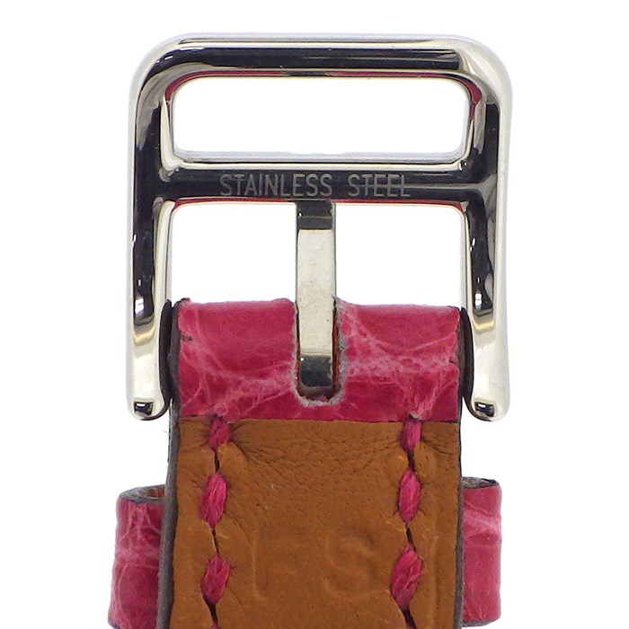 【美品】エルメス Hウォッチ ミニ 11ダイヤ クロコベルト ホワイト 美品】エルメス Hウォッチ ミニ 11ダイヤ クロコベルト ホワイト