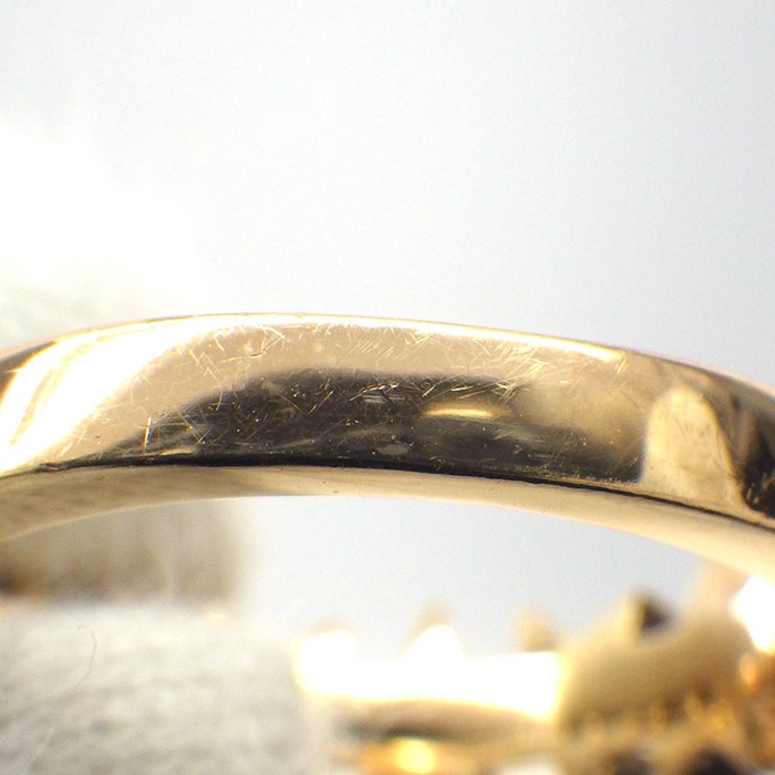 ヴァーゴ Vago リング ハーフサークル スターモチーフ 星 ダイヤモンド 計0.22ct K18YG 9.5号 【中古】