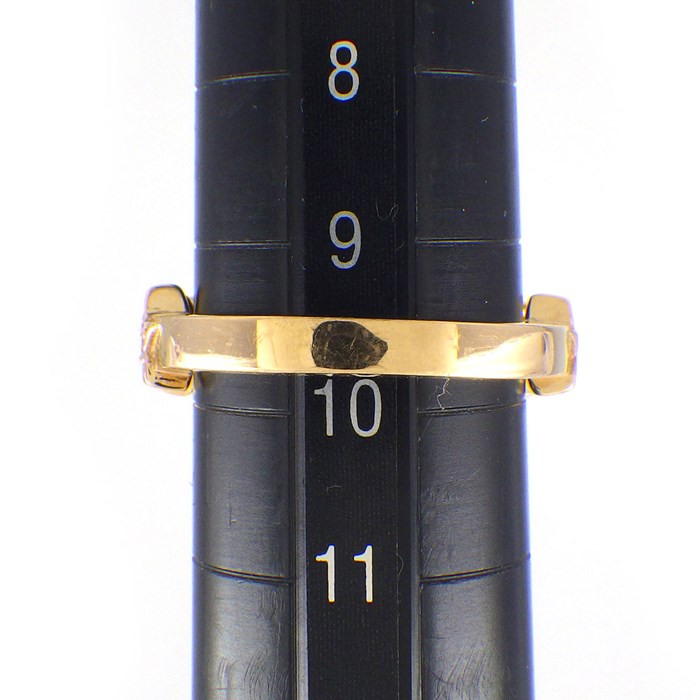 ヴァーゴ Vago リング ハーフサークル スターモチーフ 星 ダイヤモンド 計0.22ct K18YG 9.5号 【中古】