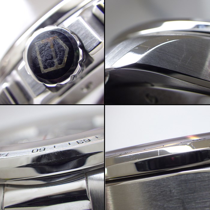 タグ・ホイヤー TAG Heuer 腕時計 グランドカレラ CAV5115/BAO902 デイト クロノグラフ スモールセコンド タキメーター 夜光針・インデックス 裏スケルトン ブラック文字盤 黒 SS 自動巻き 【箱・保付き】 【中古】