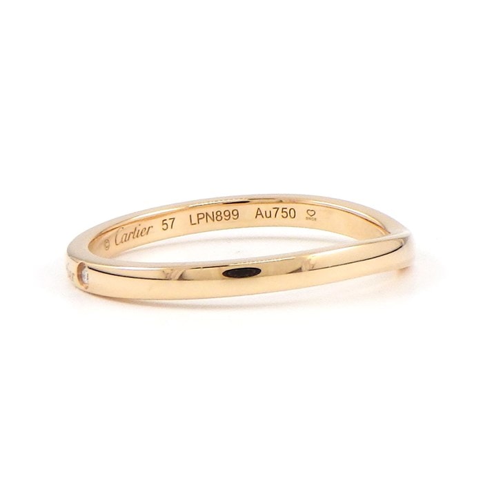 28/美品 カルティエ K18PG バレリーナ カーブ 3Pダイヤ リング 指輪 Cartier - 【19-3】【CARTIER】バレリーナカーブウェディング3P
