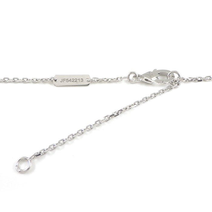 ヴァンクリーフ&アーペル Van Cleef & Arpels ネックレス ヴィンテージ アルハンブラ 2024年 ホリデーシーズン 限定モデル ギョーシェ 1ポイント ダイヤモンド K18PG K18WG 【中古】