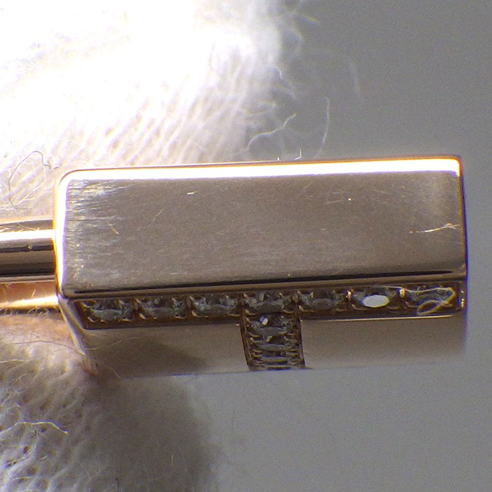エルメス HERMES ネックレス アミュレット ケリー カデナ H121332B 錠 H ロゴ 18ポイント ダイヤモンド 0.09ct K18PG 【中古】
