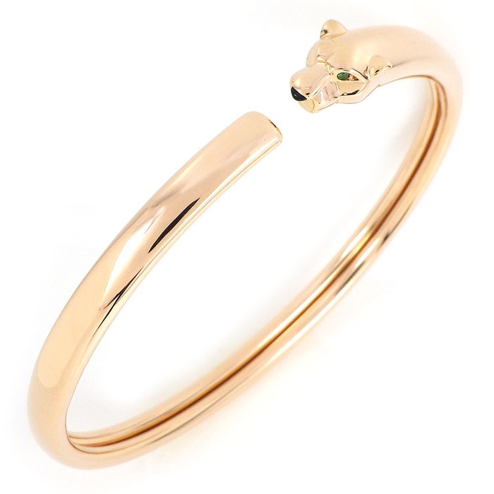 【動画有】 カルティエ Cartier バングル パンテール ドゥ B6067317 パンサー モチーフ ツァボライトガーネット オニキス K18PG / #17 【中古】