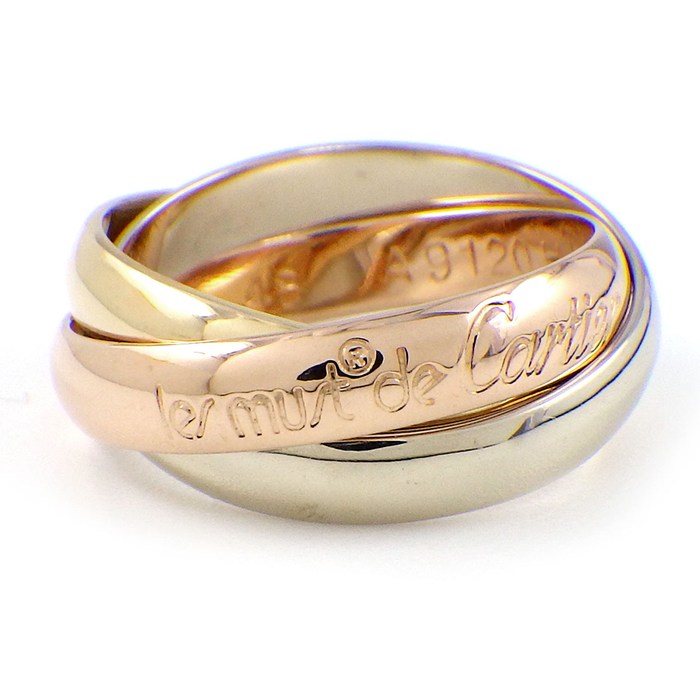 カルティエ Cartier リング トリニティ スリーカラー K18PG K18WG K18YG 9号 / #48 【中古】