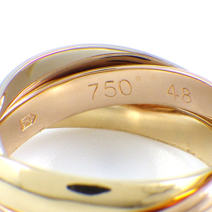 カルティエ Cartier リング トリニティ スリーカラー K18PG K18WG K18YG 9号 / #48 【中古】
