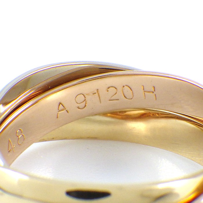 カルティエ Cartier リング トリニティ スリーカラー K18PG K18WG K18YG 9号 / #48 【中古】