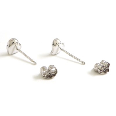4℃ ピアス ハート ダイヤモンド K18WG 【中古】