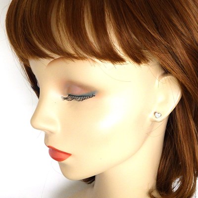 4℃ ピアス ハート ダイヤモンド K18WG 【中古】