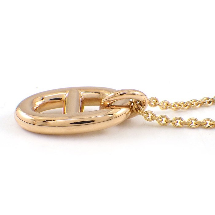 エルメス HERMES ネックレス シェーヌダンクル ファランドール オーバル チェーン K18PG 【中古】