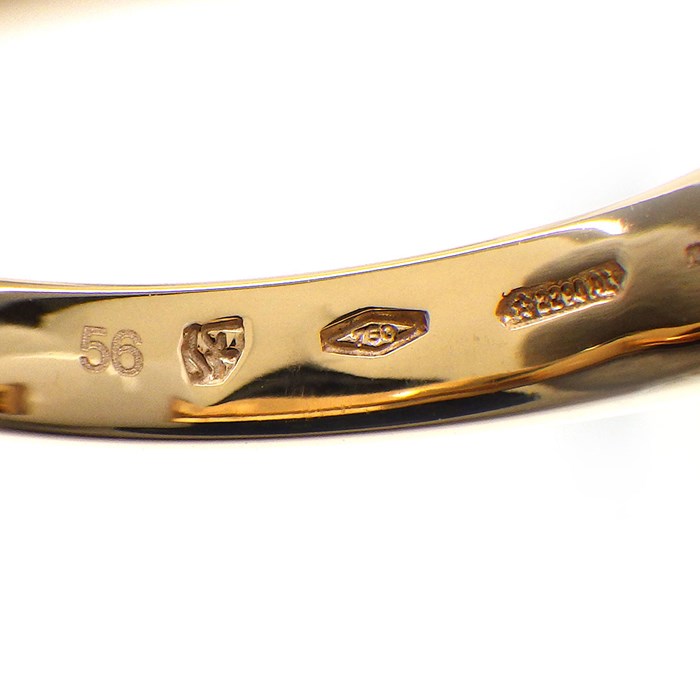 サルヴァトーレ・フェラガモ Salvatore Ferragamo リング ホワイト カルセドニー K18PG 15号 / #56 【中古】
