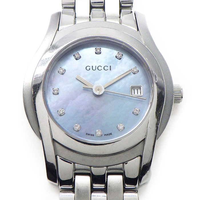 グッチ GUCCI 腕時計 Gクラス 5500L 11ポイント ダイヤインデックス