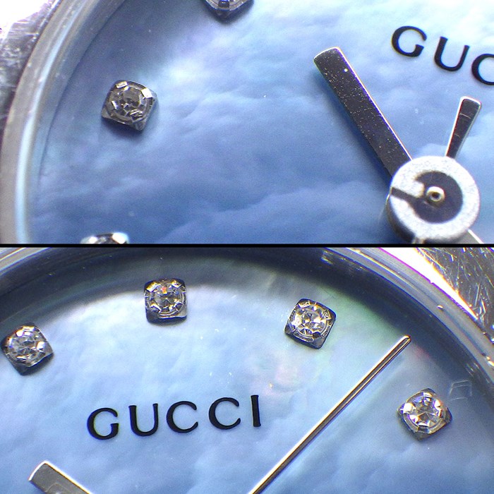 【稼働品】GUCCI 5500L ダイヤ シェル文字盤 2025年最新】GUCCI グッチ 5500Lの人気アイテム - メルカリ