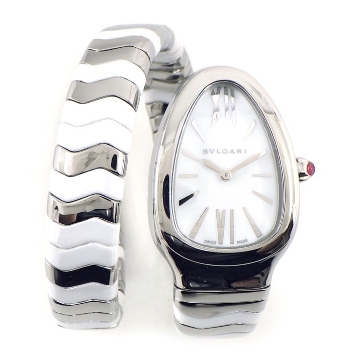 ブルガリ セルペンティスピガ SP35WSWCS.1T SS×ホワイトセラミック ブルガリ BVLGARI】腕時計 セルペンティ スピガ SP35S/SP35WSWCS.1T