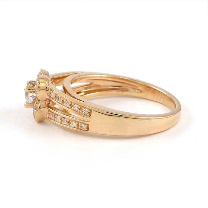 モーブッサン MAUBOUSSIN リング チャンス オブ ラブ クローバー ダイヤモンド K18PG 10.5号 【中古】