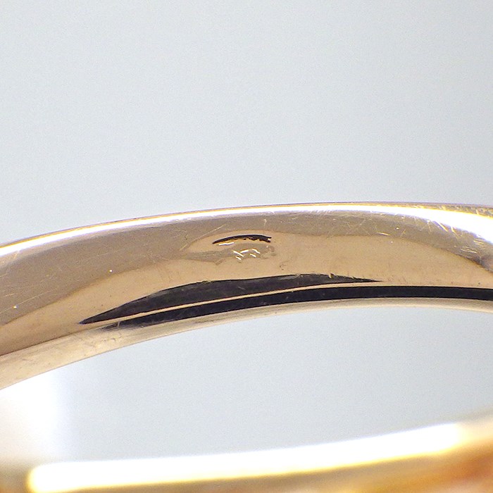 モーブッサン MAUBOUSSIN リング チャンス オブ ラブ クローバー ダイヤモンド K18PG 10.5号 【中古】