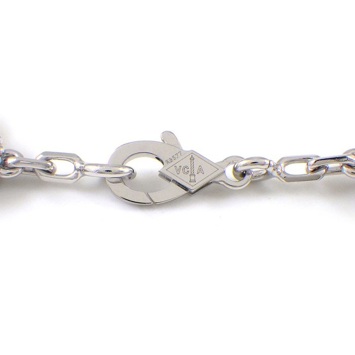 ヴァンクリーフ&アーペル Van Cleef & Arpels ブレスレット ヴィンテージ アルハンブラ 5モチーフ VCARP9XE00 ギョーシェ K18WG 【箱・保付き】 【中古】