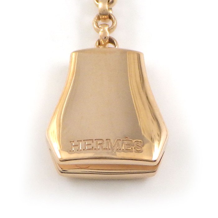 エルメス HERMES ネックレス ケリー クロシェット PM H220261B カデナ 錠 キー チェーン スウィング K18PG 【中古】