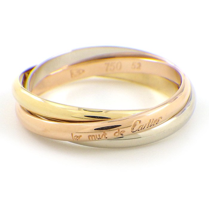 カルティエ Cartier リング トリニティ XS スリーカラー K18PG K18WG K18YG 12号 / #52 【中古】