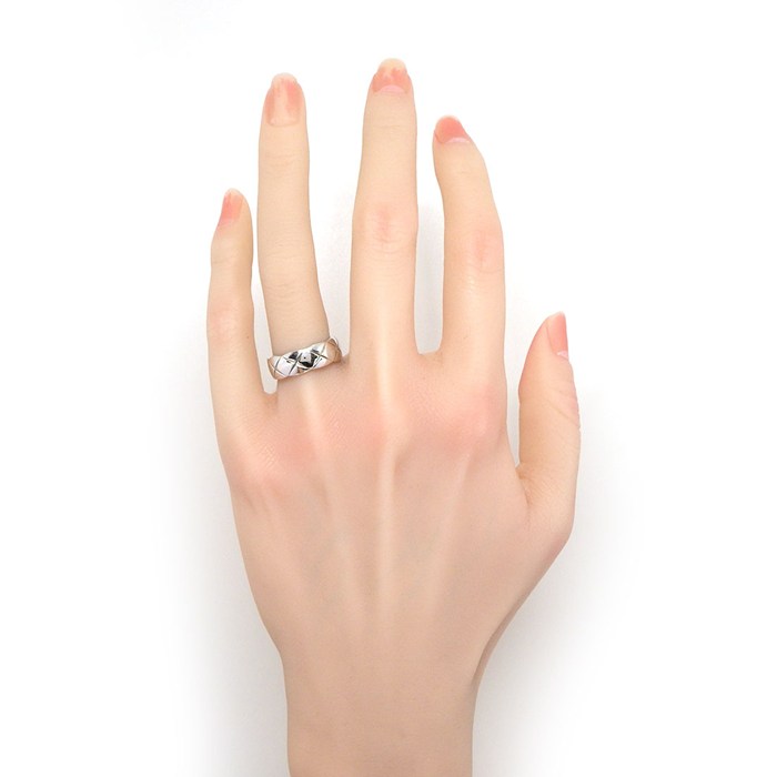 シャネル CHANEL リング ココクラッシュ ミディアム J10570 K18WG 12号 / #52 【中古】