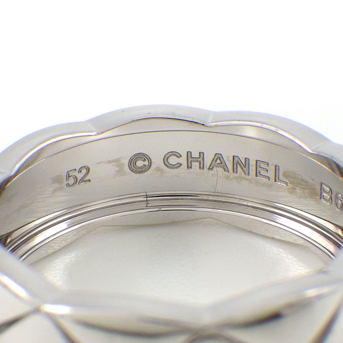 シャネル CHANEL リング ココクラッシュ ミディアム J10570 K18WG 12号 / #52 【中古】
