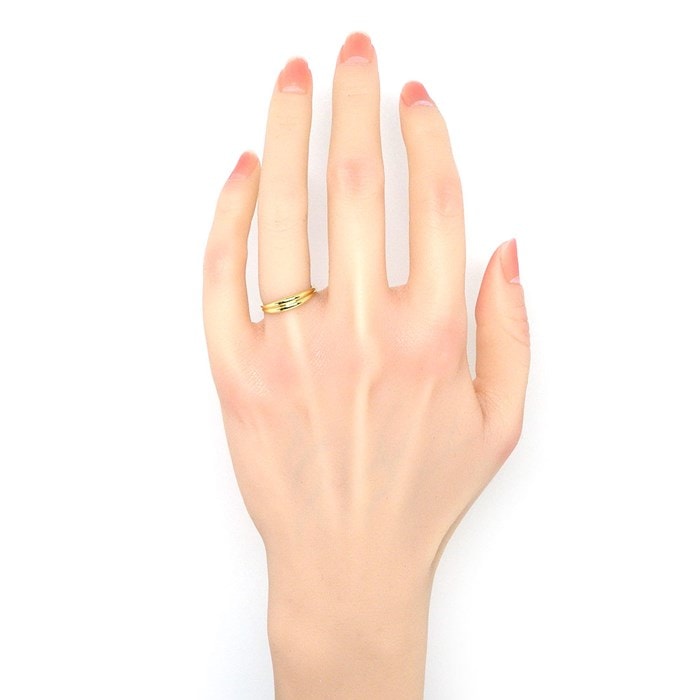 ティファニー Tiffany & Co. リング ダブル ウェーブ K18YG 9号