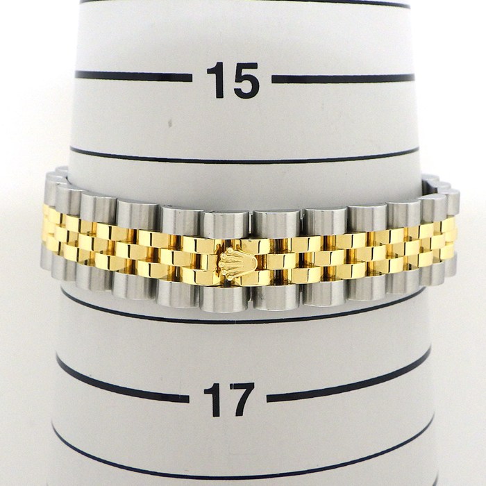 ロレックス Rolex 腕時計 デイトジャスト 179173G G番 2010年 ルーレット刻印 10ポイント ダイヤインデックス シャンパン コンピューター文字盤 彫コン デイト K18YG SS 自動巻き 【中古】