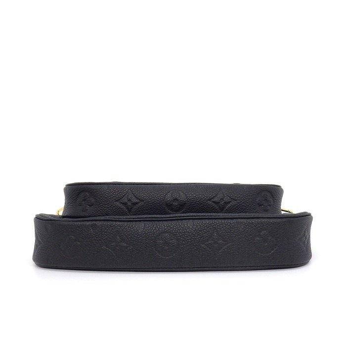 ルイ・ヴィトン LOUIS VUITTON ショルダーバッグ ミュルティ ポシェット アクセソワール M80399 ノワール モノグラムアンプラントレザー カウハイドレザー ゴールド金具 【中古】