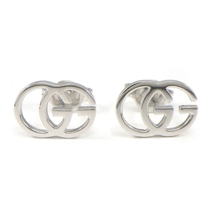 グッチ GUCCI ピアス GG ランニング ロゴ K18WG 【中古】
