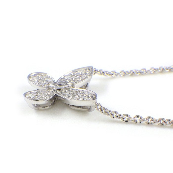 グラフ Graff GRAFF ネックレス パヴェ バタフライ ミニ GP40676 1ポイント マーキスカット ダイヤモンド ラウンドカット ダイヤモンド 計0.55ct K18WG 【中古】
