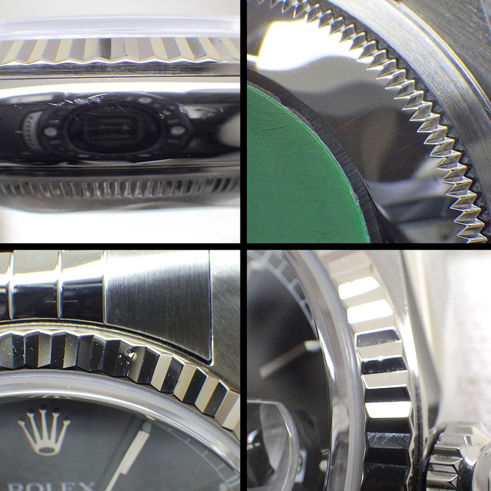 ロレックス Rolex 腕時計 デイトジャスト 16234 P番 2000年 ブラック文字盤 デイト K18WG SS 自動巻き 【中古】