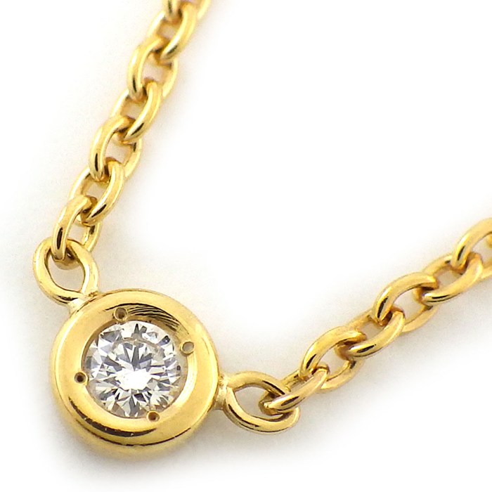 クリスチャンディオール Christian Dior ネックレス ミミウィ 1ポイント ダイヤモンド K18YG 【中古】