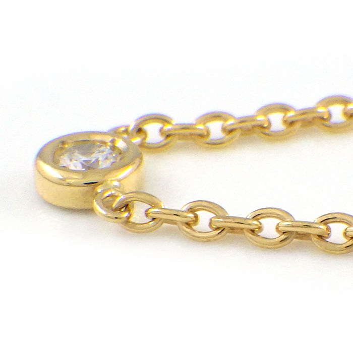 クリスチャンディオール Christian Dior ネックレス ミミウィ 1ポイント ダイヤモンド K18YG 【中古】