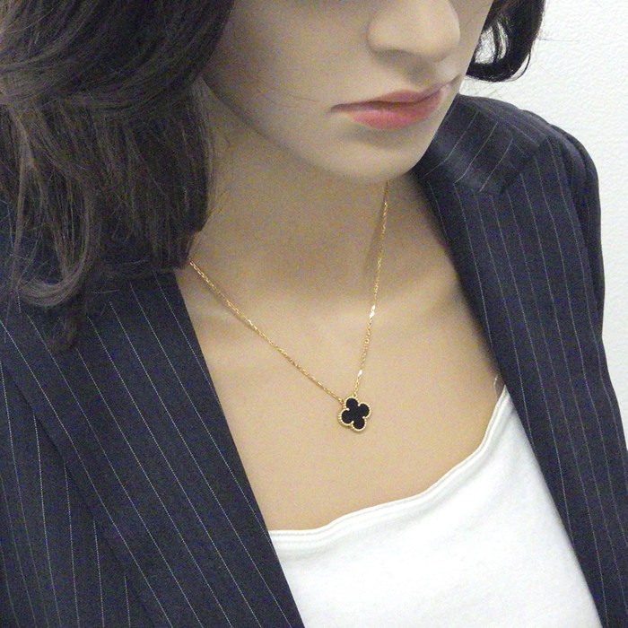 ヴァンクリーフ＆アーペル Van Cleef & Arpels ネックレス ヴィンテージアルハンブラ VCARA45800 オニキス K18YG 【中古】