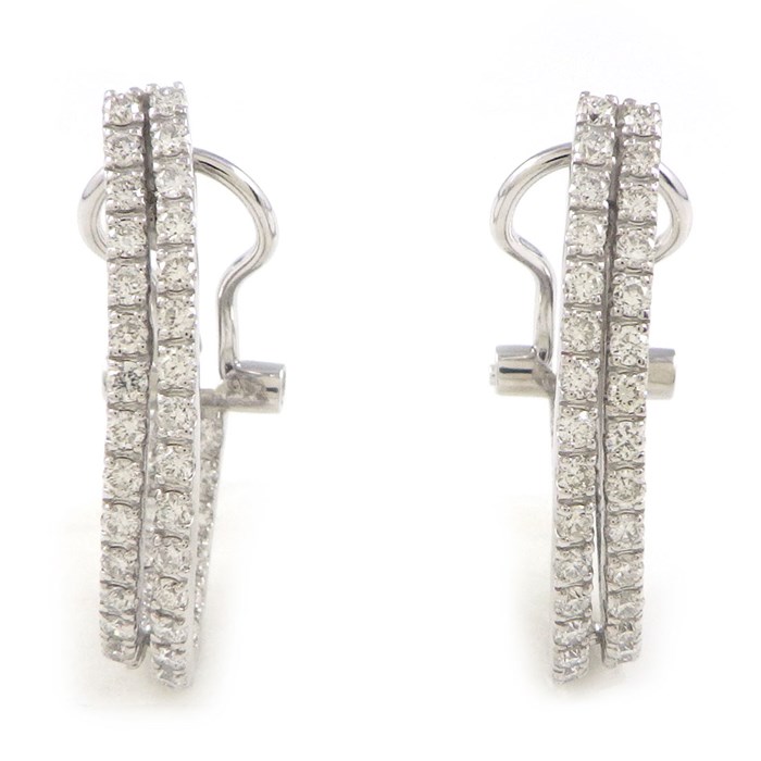 ダイヤモンド】 ピアス フープ サークル ダイヤモンド 計 0.50ct  