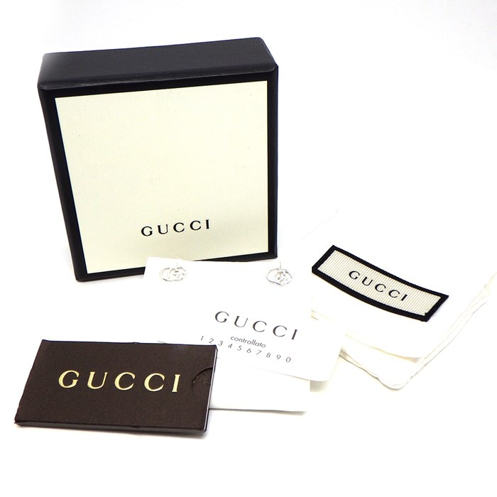 グッチ GUCCI GGロゴ K18WGピアス スタッズピアス ホワイトゴールド グッチ GUCCI】ピアス GG ロゴ スタッズ K18WG | ジェイビー