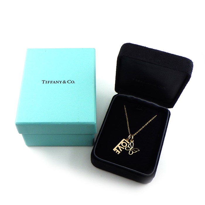 ティファニー Tiffany & Co.】ネックレス バタフライ 蝶 LOVE