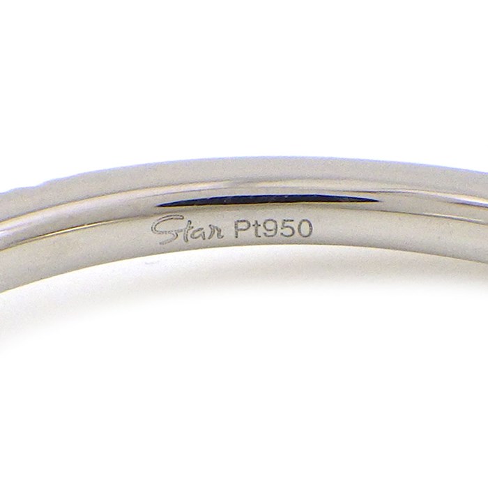 スタージュエリー STAR JEWELRY リング ミステリアス ハート 1XR0591 3ポイント スクエアカット ルビー 計0.15ct ハーフサークル ダイヤモンド 計0.08ct PT950 11.5号 【中古】