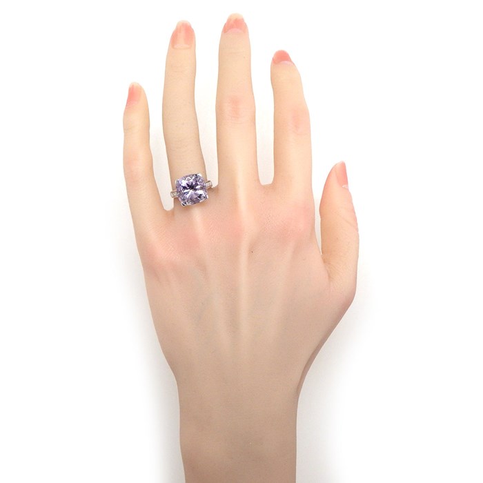 モーブッサン MAUBOUSSIN リング モンベベ ダムール アメジスト K18WG 10.5号 【中古】