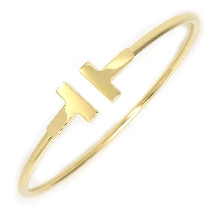 ティファニー Tiffany & Co. バングル T ワイヤー ミディアム 60010760 K18YG /#M 【中古】
