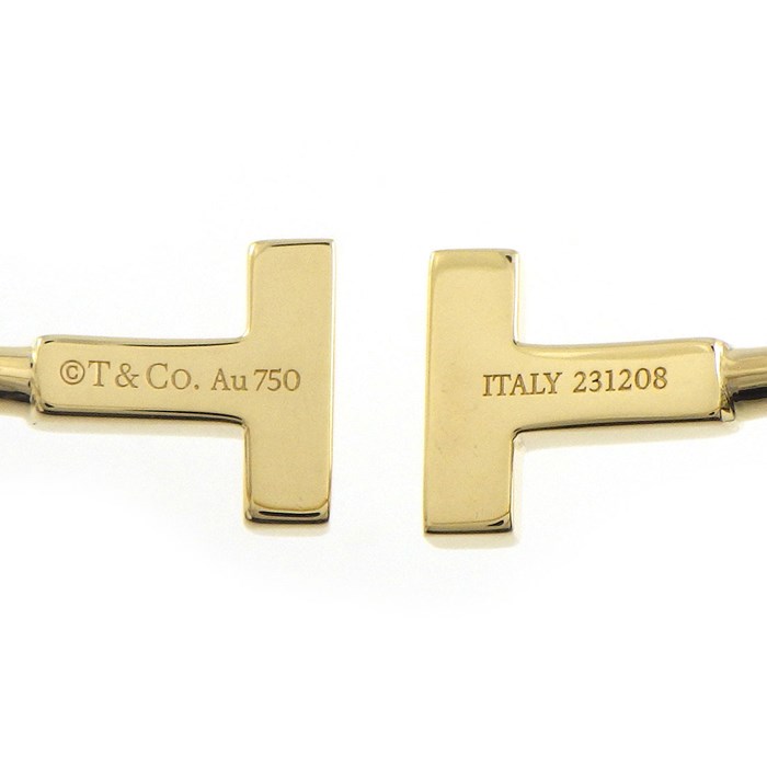 ティファニー Tiffany & Co. バングル T ワイヤー ミディアム 60010760 K18YG /#M 【中古】