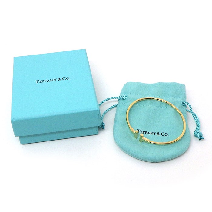 ティファニー Tiffany & Co. バングル T ワイヤー ミディアム 60010760 K18YG /#M 【中古】
