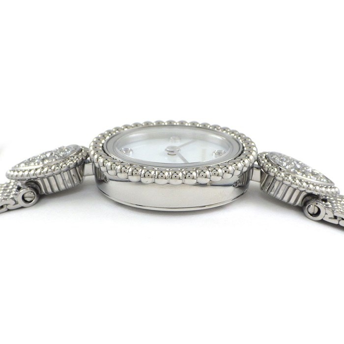 ブシュロン BOUCHERON 腕時計 セルパンボエム WA015704 ダイヤラグ 4ポイント ダイヤインデックス ホワイトシェル文字盤 SS クオーツアナログ 【箱・保付き】 【中古】